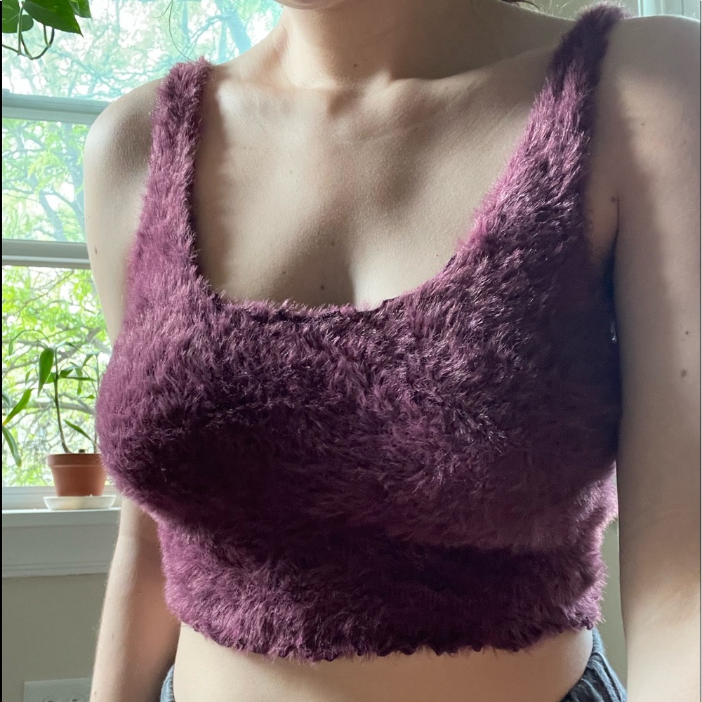 Urban outfitters fuzzy purple y2k tank💜🔮.